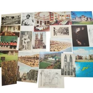 22 England UK Postcards Vintage Lot Variety Ephemera